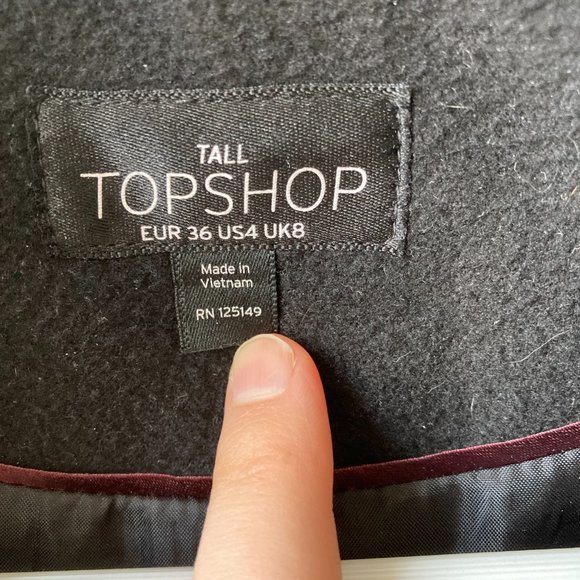 Topshop black coat - Picture 8 of 12